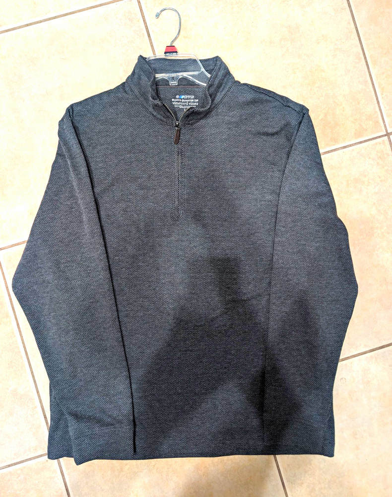 Vineyard Vines Bluffs Performance Quarter Zip Pullover Mens L Herringbone Q-zip