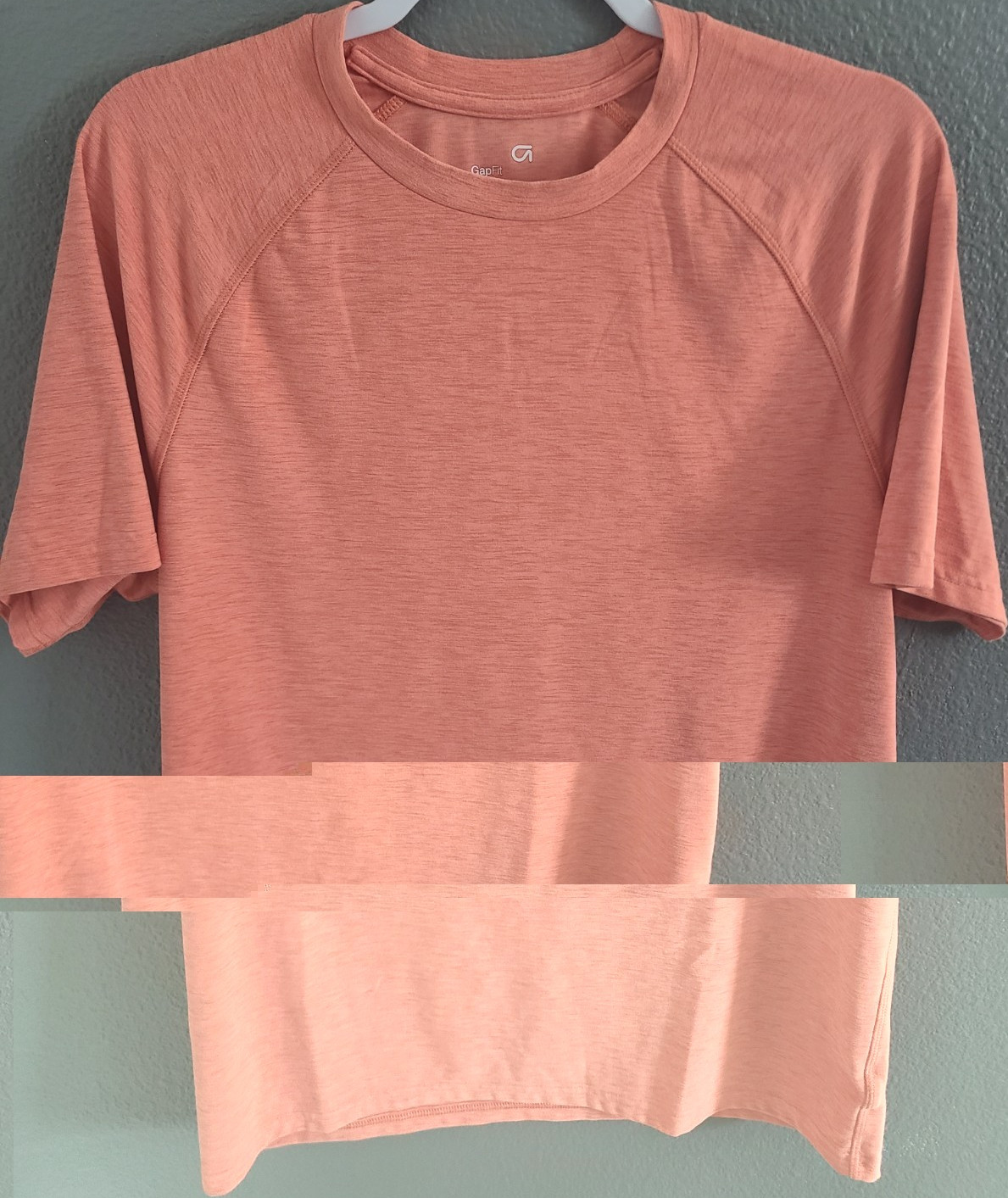 GapFit All Day Coral Short Sleeve T-Shirt Mens M Stretch Breathable Wicking gallery