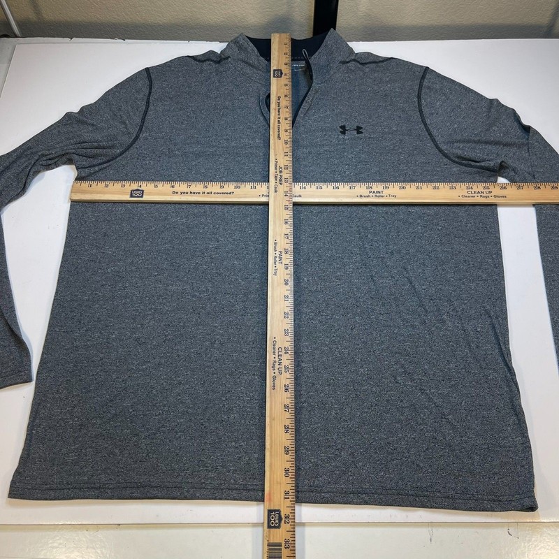 UNDER ARMOUR 1/4 ZIP UP PULLOVER THREADBORNE SHIRT Mens XXL Heather Gray gallery