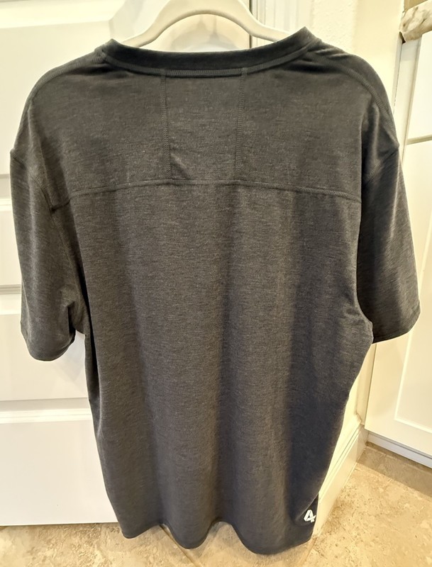 Peloton x Fourlaps Radius Henley Athletic Tee L Gray athleisure cycling casual gallery