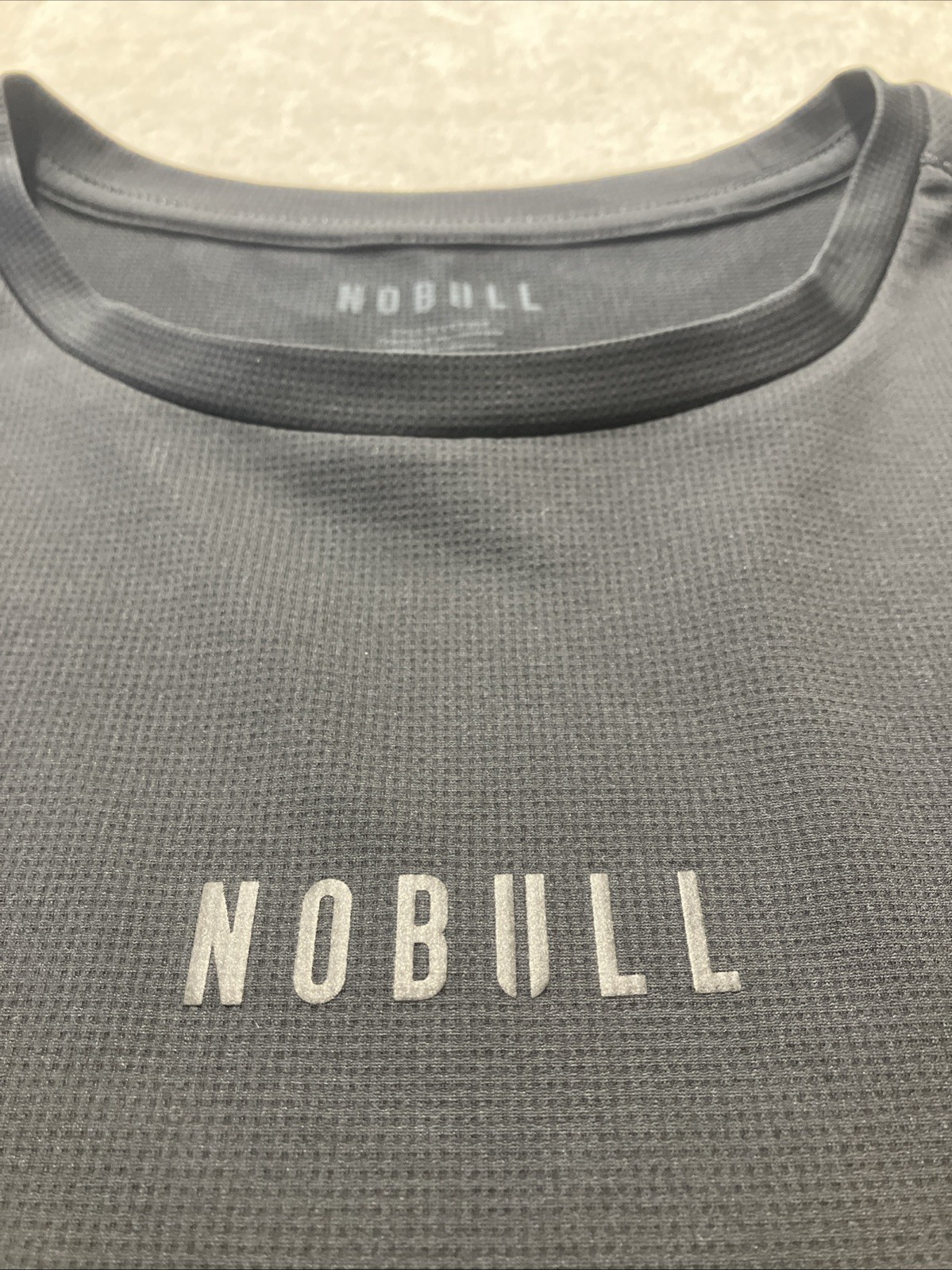 NOBULL Shirt Mens Large Black Micro Logo Training Crewneck Performance Tech Tee gallery