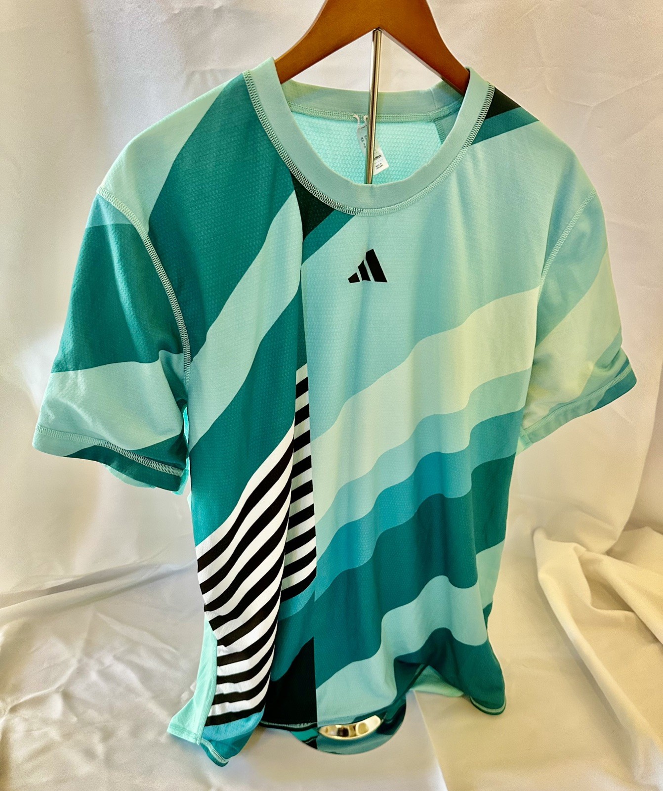 Adidas Men’s Tennis HEAT.RDY Aqua/Teal/Black – Size 2XL – Zverev US Open Style gallery