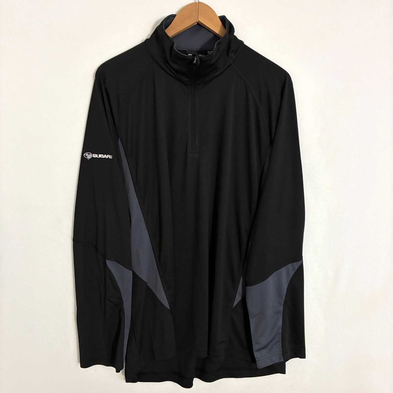Subaru Black Label 1/4 Zip Shirt Mens XL Black Long Sleeve Racing Cars Pullover gallery