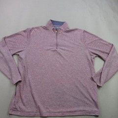 Johnnie-O Men’s XL Quarter Zip Activewear Pullover Heathered Red Purple Top