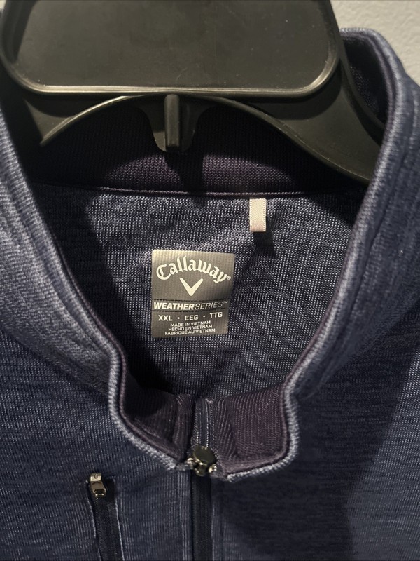 Callaway Swing Tech Weather Series Navy Blue 1/4 Zip Pullover L/S XXL 2XL gallery