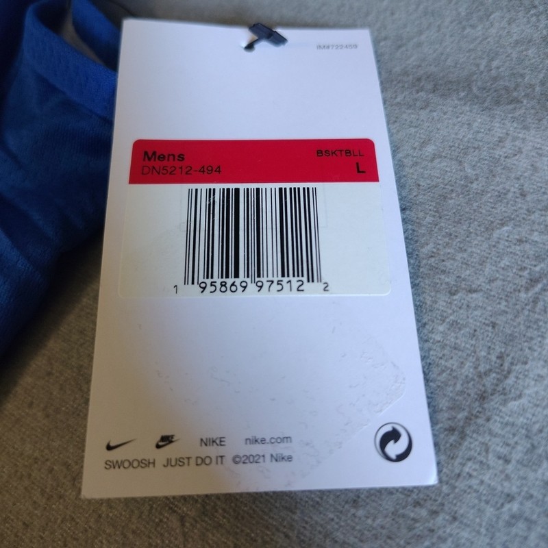 Nike Reversible Basketball Practice Dish Jersey Blue/White DN5212-494 • Men's L gallery