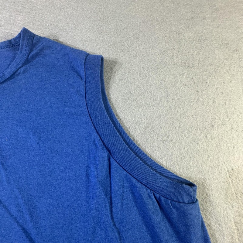 Eagle USA Sleeveless Shirt Mens XL Blue Henley Tank Top Muscle Athletic Vintage gallery