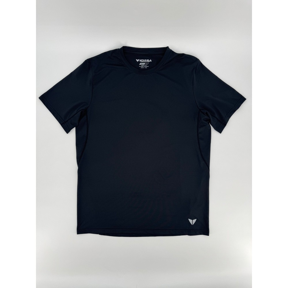 Korsa Road Runner Sports Mens Large Black Performance Running Training T-Shirt