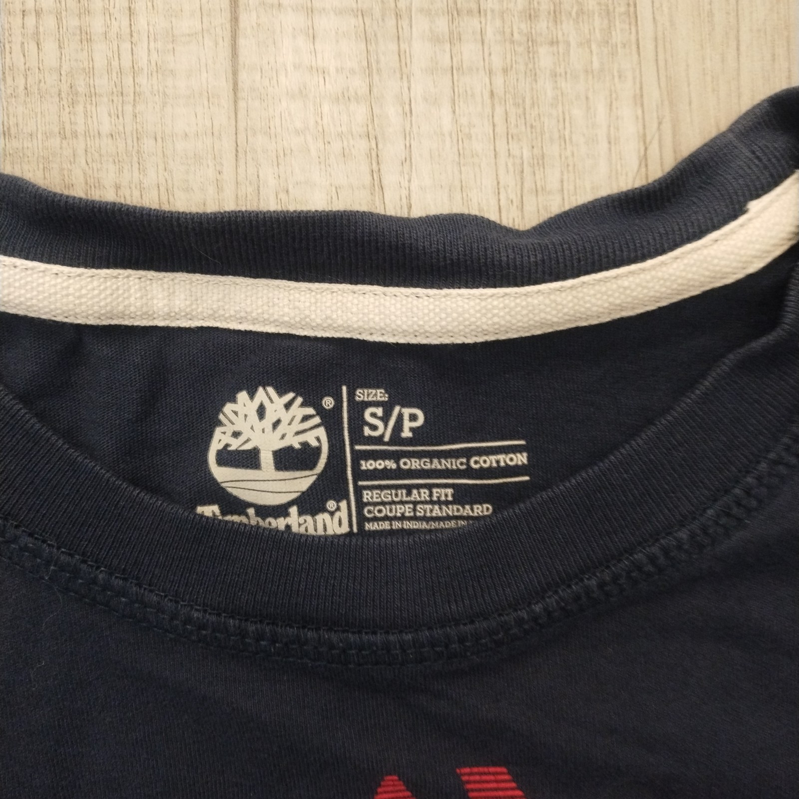 Men's Timberland Tee Shirt S Red Blue gallery