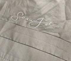 Sean Jean Shirt Men’s 2XL Tan Collared Outdoor Vented Button Down Embroidered