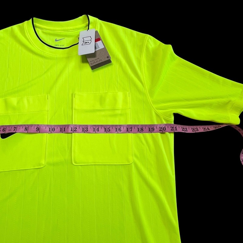 Nike Dri-Fit Football Soccer Double Pocket Referee NWT Volt Yellow Shirt Large gallery
