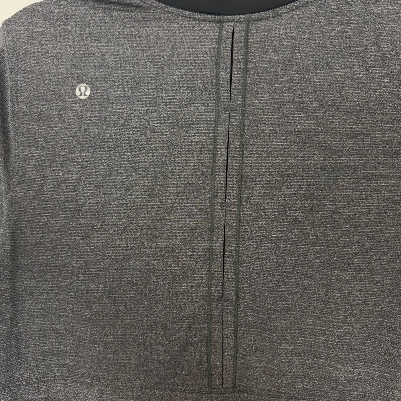 LULULEMON Men's Precise Tee M Slim Fit Silverescent Black/Gray EUC B14 gallery