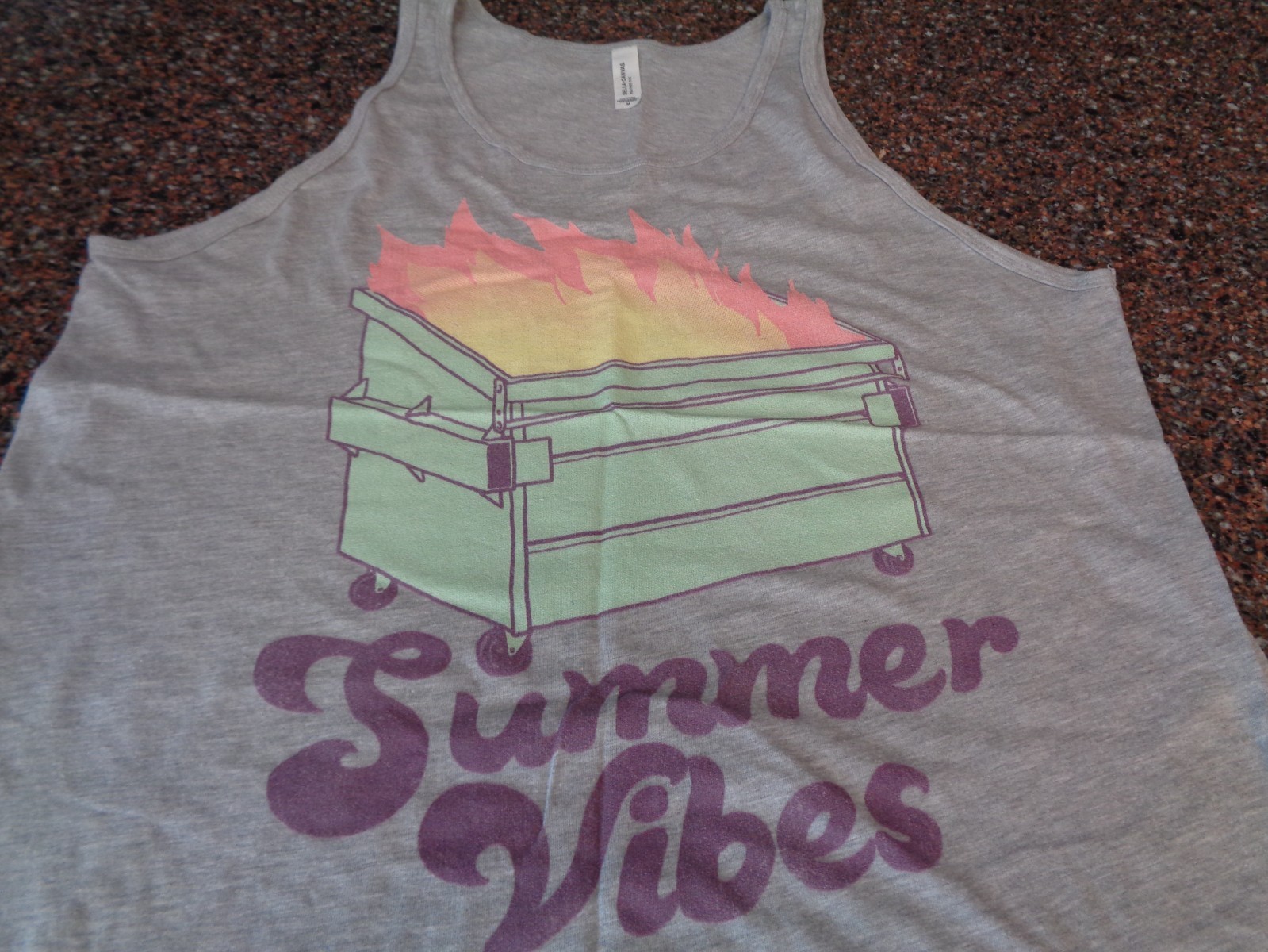 Summer Vibes Dumpster Fire Tank Top Adult Medium T-Shirt Bella + Canvas New gallery
