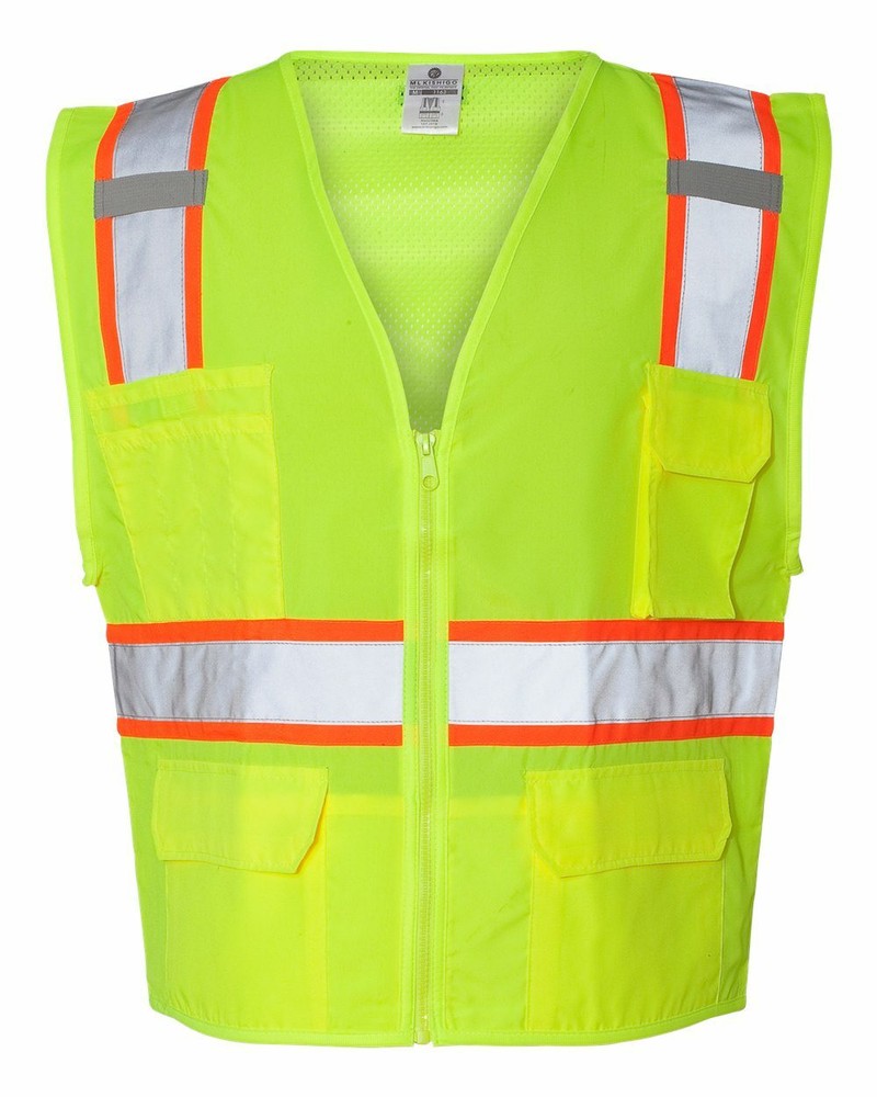Kishigo Mens 100% Poly Ultra Cool Solid Front Vest With Mesh Back - 1163-1164