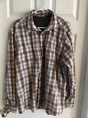 Wrangler Plaid Roll-Tab Button-Up Shirt Mens Outdoor Fishing Hiking XL