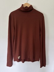 Tracksmith Merino Wool Blend Long Sleeve Running Turtle Neck Top Mens Medium