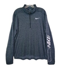Nike Pacer Men’s XL Shirt Dri Fit 1/4 Zip Running Thumbholes Reflective Gray