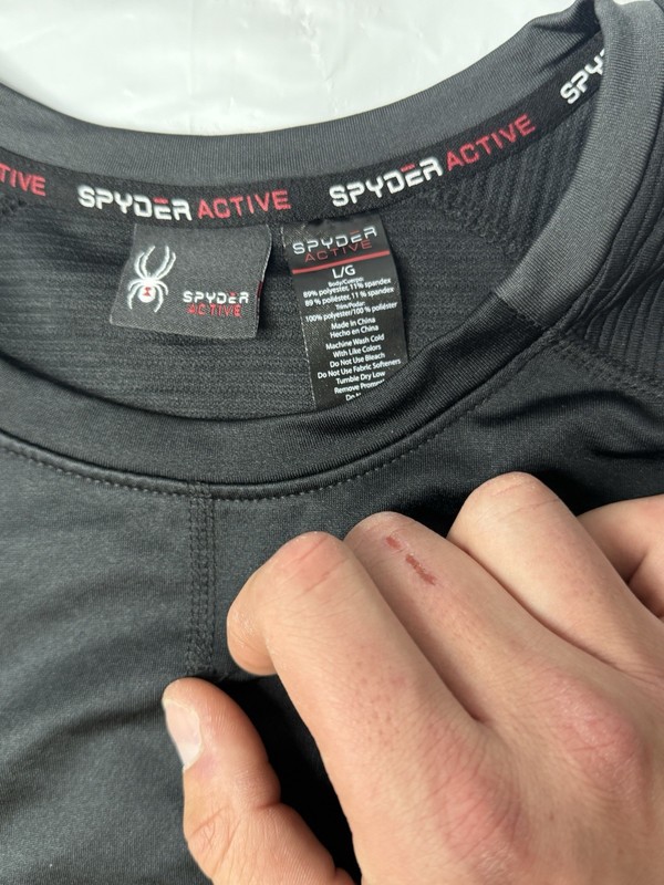 Spyder Active ProWeb Compression Athletic Shirt Black Red Men’s Large gallery