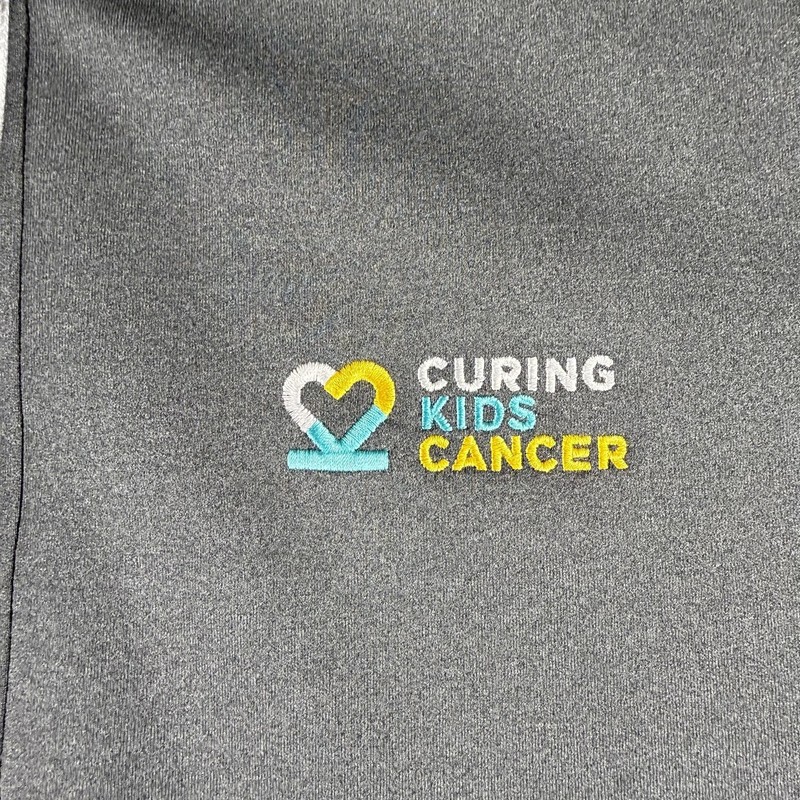 Fairway & Greene Pullover Mens XL Gray Quarter Zip Golf Curing Kids Cancer gallery