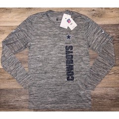 NWT Men’s Dallas Cowboys Nike Dri-Fit Long Sleeve – Small – Heather Gray/Blue