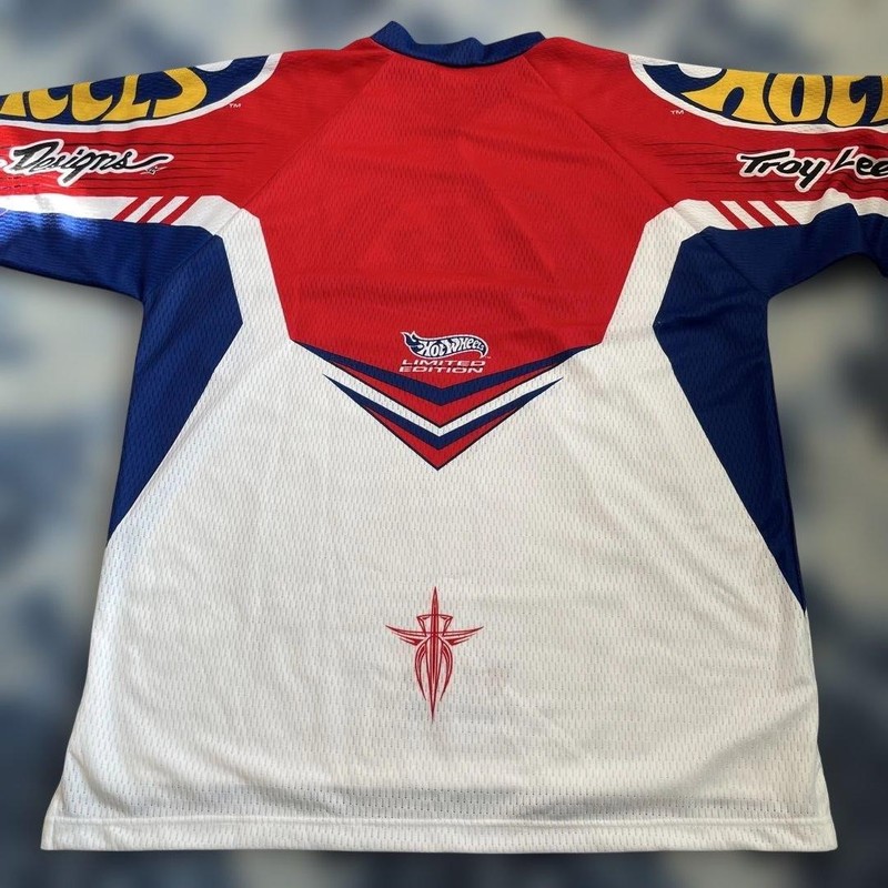 Troy Lee Designs Hot Wheels Limited Edition Motocross MX Jersey Red White Size M gallery