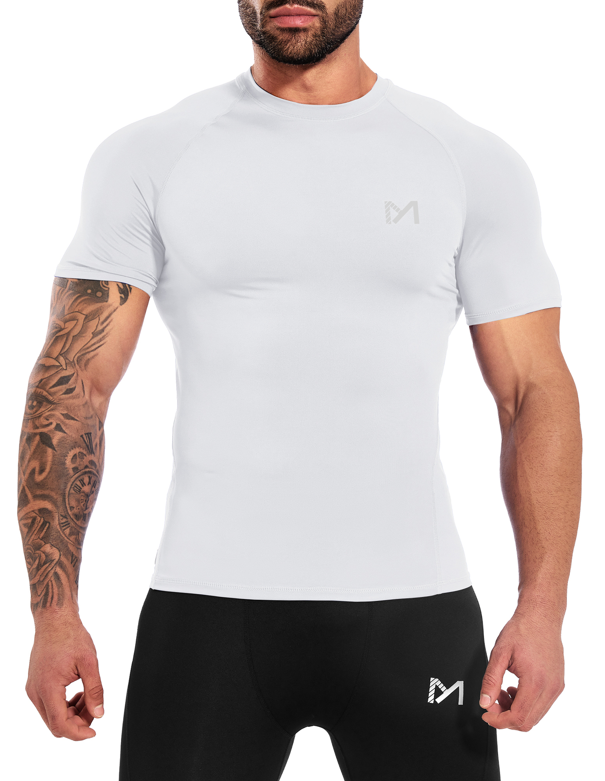 Men's UPF 50+ Rash Guard Long/Short Sleeves Swim Shirts, Swim Surf Fishing gallery