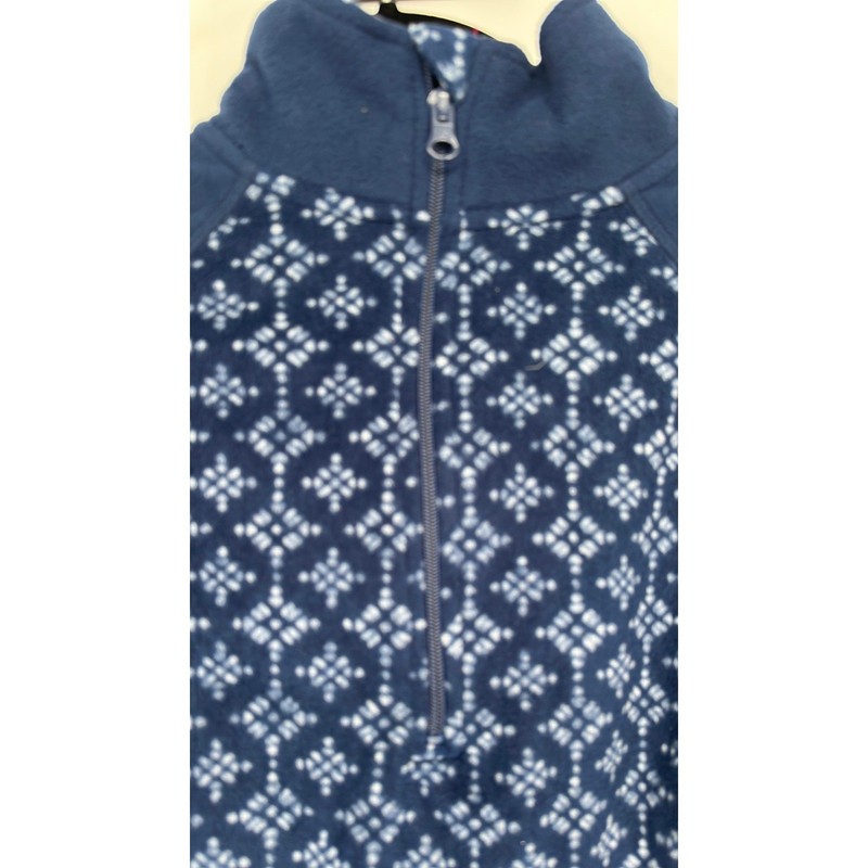 St John's Bay Active Petite Blue Patterned 1/4 Zip Pullover Top gallery