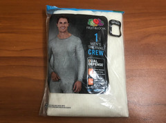 NEW FRUIT OF THE LOOM THERMAL CREW SHIRT MENS XL WHITE DUAL DEFENSE WAFFLE