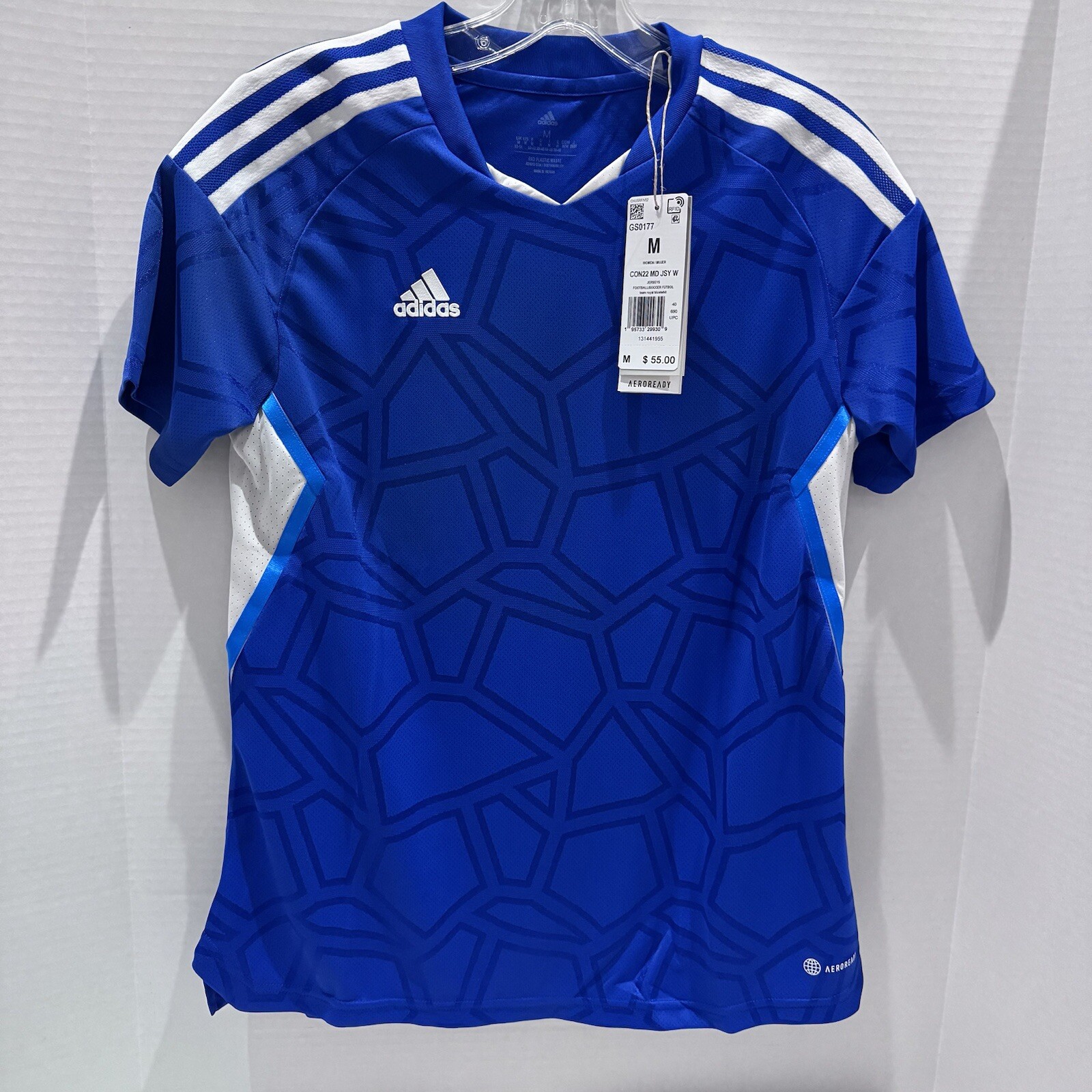 ADIDAS Aeroready CON22 MD JSY Royal Blue Size Medium MSRP $55.00 gallery