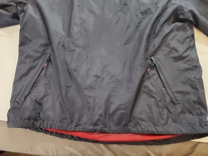 Adidas Windbreaker Pullover Men's XL Jacket Black Y2K Jersey Lined Hooded VTG gallery