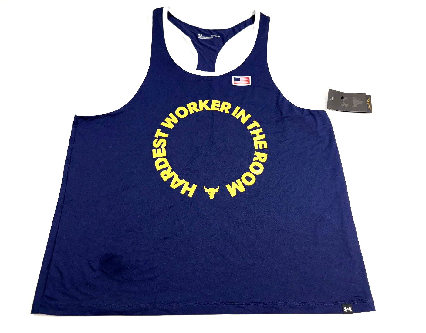 Under Armour Project Rock Hardest Worker In The Room Tank Blue Men XL 1383310 gallery
