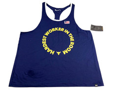 Under Armour Project Rock Hardest Worker In The Room Tank Blue Men XL 1383310