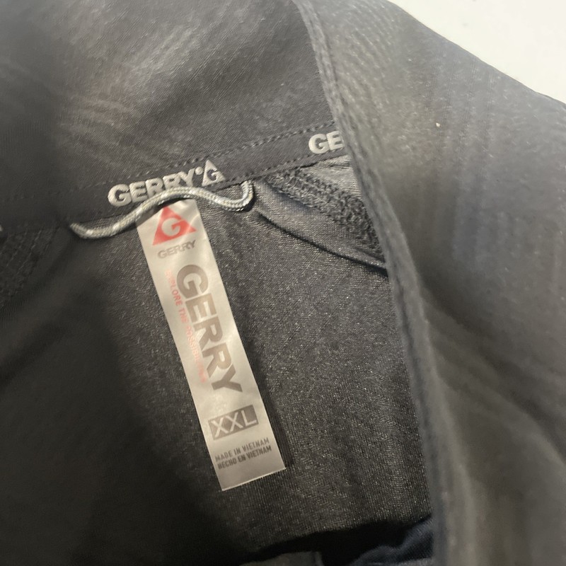 GERRY Mens Active Quarter Zip Regular Fit Pullover Shirt XXL Stretch BLACK Wicki gallery