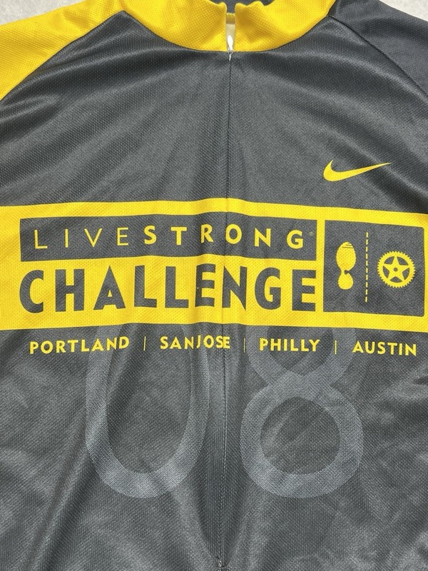 EUC MENS L L-4-50 NIKE LIVESTRONG CHALLENGE CYCLING JERSEY BIKING BIKE ARMSTRONG gallery