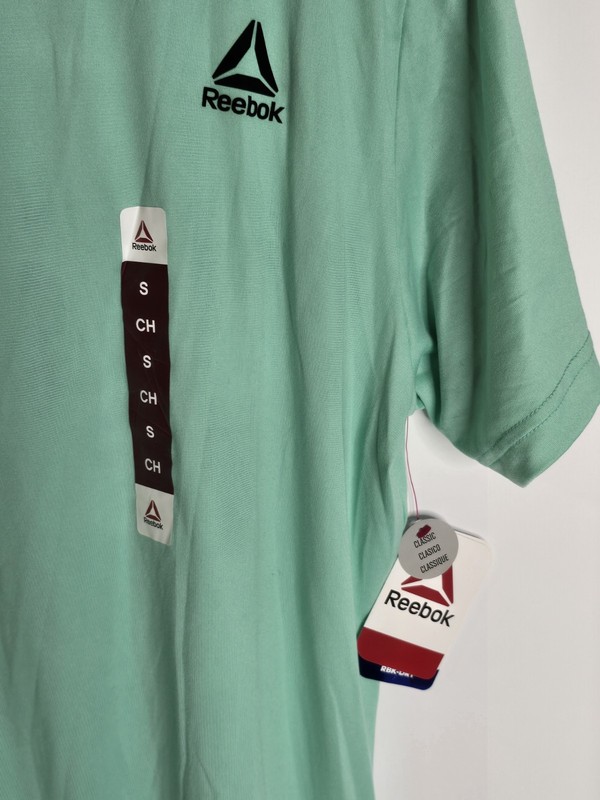 Reebok Legacy Core TShirt Mens MINT GREEN Performance Moisture Wicking NWT SZ SM gallery