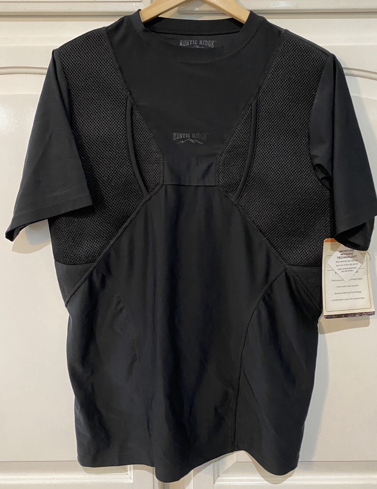 NWT RUSTIC RIDGE Black Tactical Base Layer Concealed Carry Shirt Mens Size Large gallery