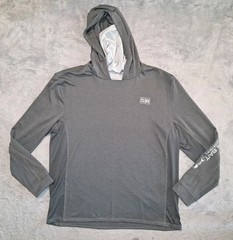 Silver Bait Performance Fishing Long Sleeve Hooded Gaiter Neck Shirt Mens XL