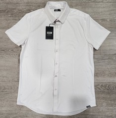 Barbell Apparel Motive Short Sleeve Shirt Men’s L Stretch Casual Tailored NWT