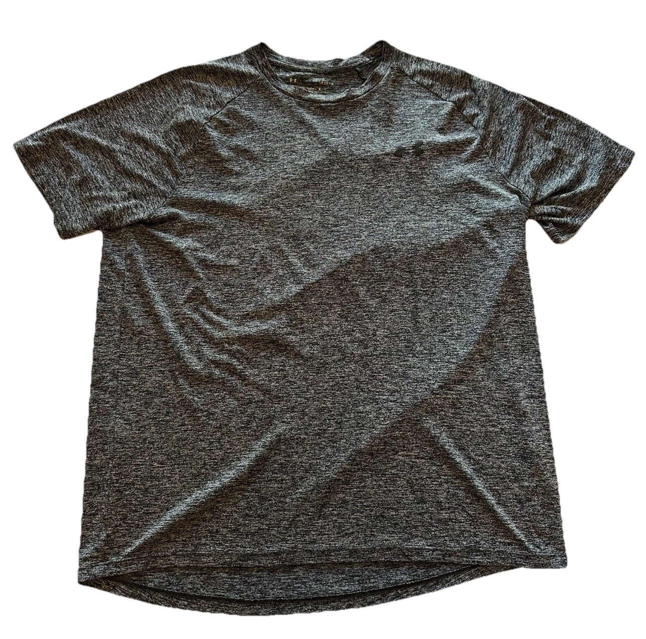 Under Armour Men Large HeatGear T-Shirt Grey Athletic Training Gym Run Tee L gallery