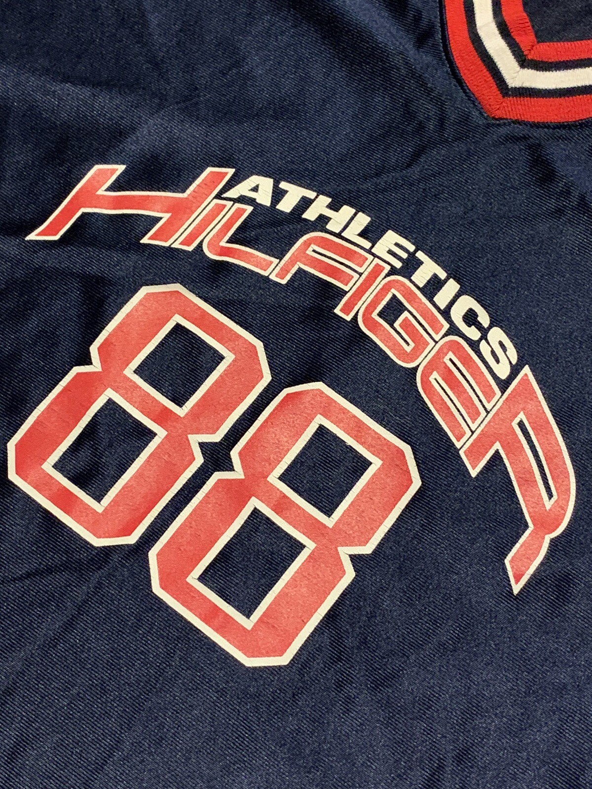 VTG 90s Tommy Hilfiger Athletics Ball Hog SS Warmup Jersey Rare Adult Large gallery