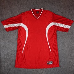 Vintage Nike Shirt Mens 2XL Red White Team Soccer Jersey Dazzle Shiny 2KK 90s