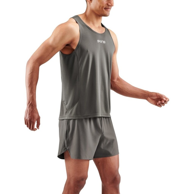 SKINS Series 3 Mens Grey Sleeveless Running Singlet Top Size Small BNWT C2658 gallery