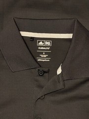 ADIDAS CLIMALITE SOLID GOLF POLO SHIRT MEN SMALL BLACK POLYESTER ATHLETIC
