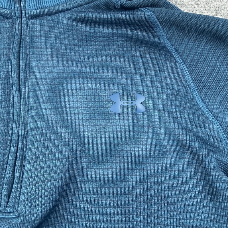 Under Armour ColdGear Pullover Mens XL Blue 1/4 Zip UA Storm Fleece Thermal gallery