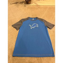 NFL Team Apparel Detroit Lions TX3 Cool Blue Grey Performance Shirt Mens Large