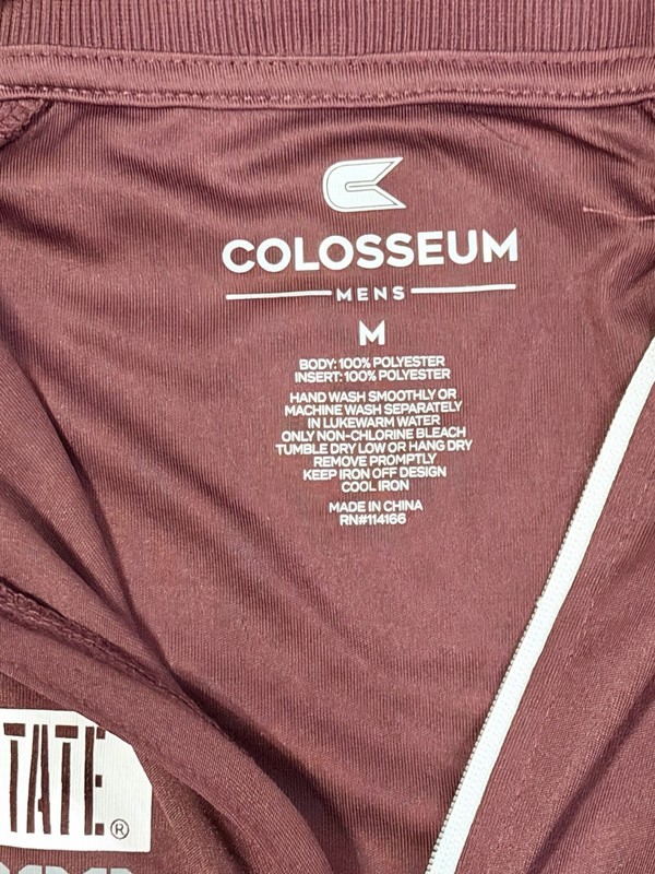 Colosseum Mens Mississippi State Bulldogs 1/4 Zip Pullover Red M OHT Military gallery
