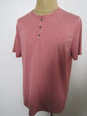 PARADISE COLLECTION, MEN’S RUST POLY BL SHORT SLEEVED ON-THE-GO SHIRT, SIZE L