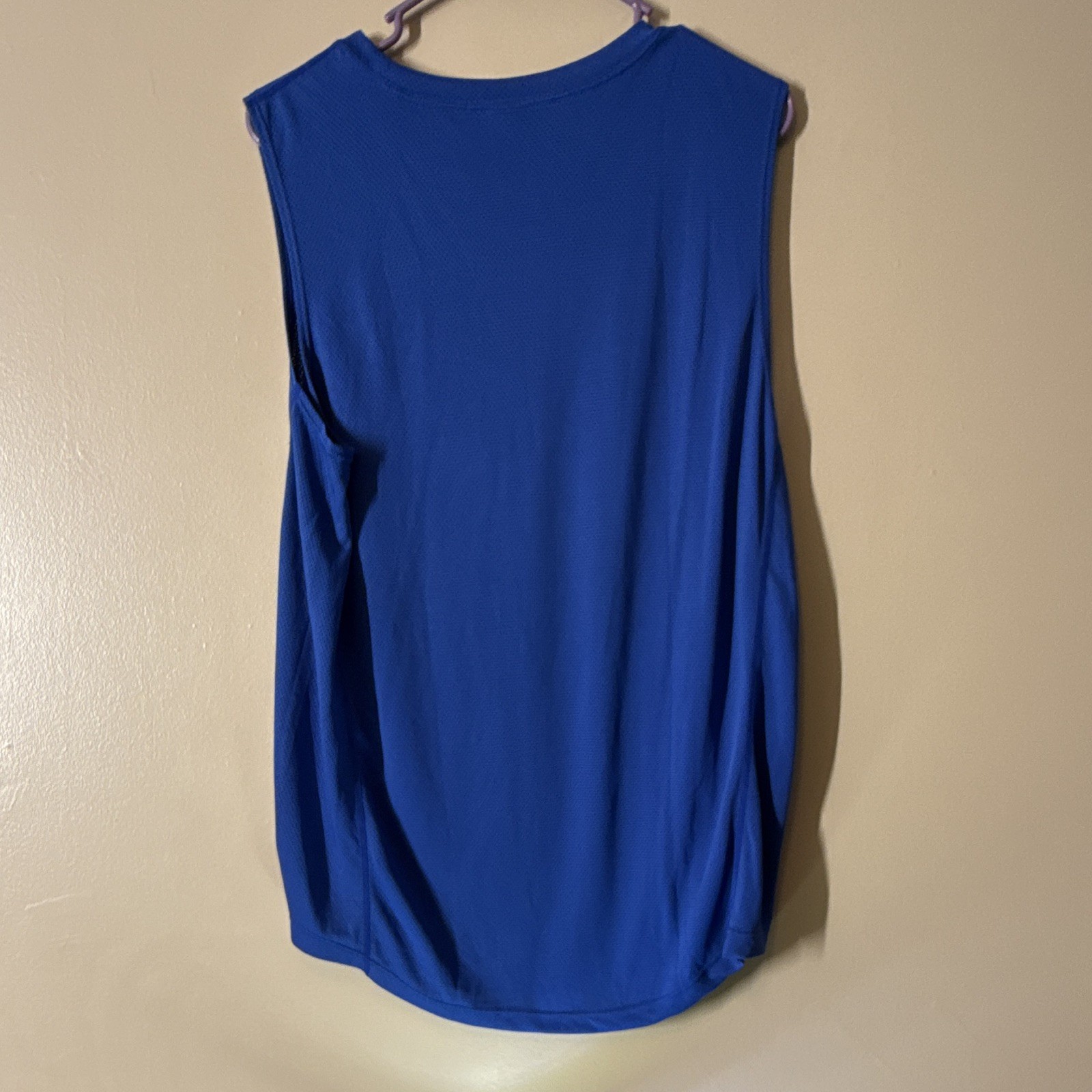 Devops Men's Crew Neck Sleeveless Mesh Breathable Tank Top Blue L gallery