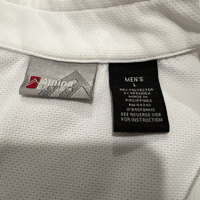 Alpine Design DRI-LOGIC Pullover White 1/4 Zip Long Sleeve Men's L Thumb Holes gallery