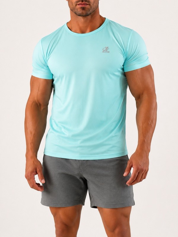 Active Health Labs Titan Elite Men's Polyester Tee Moisture Wicking Crew gallery